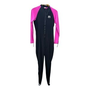 Body Glove Women’s Vintage Black Pink Front Zipper Full Length Wetsuit Size XXL